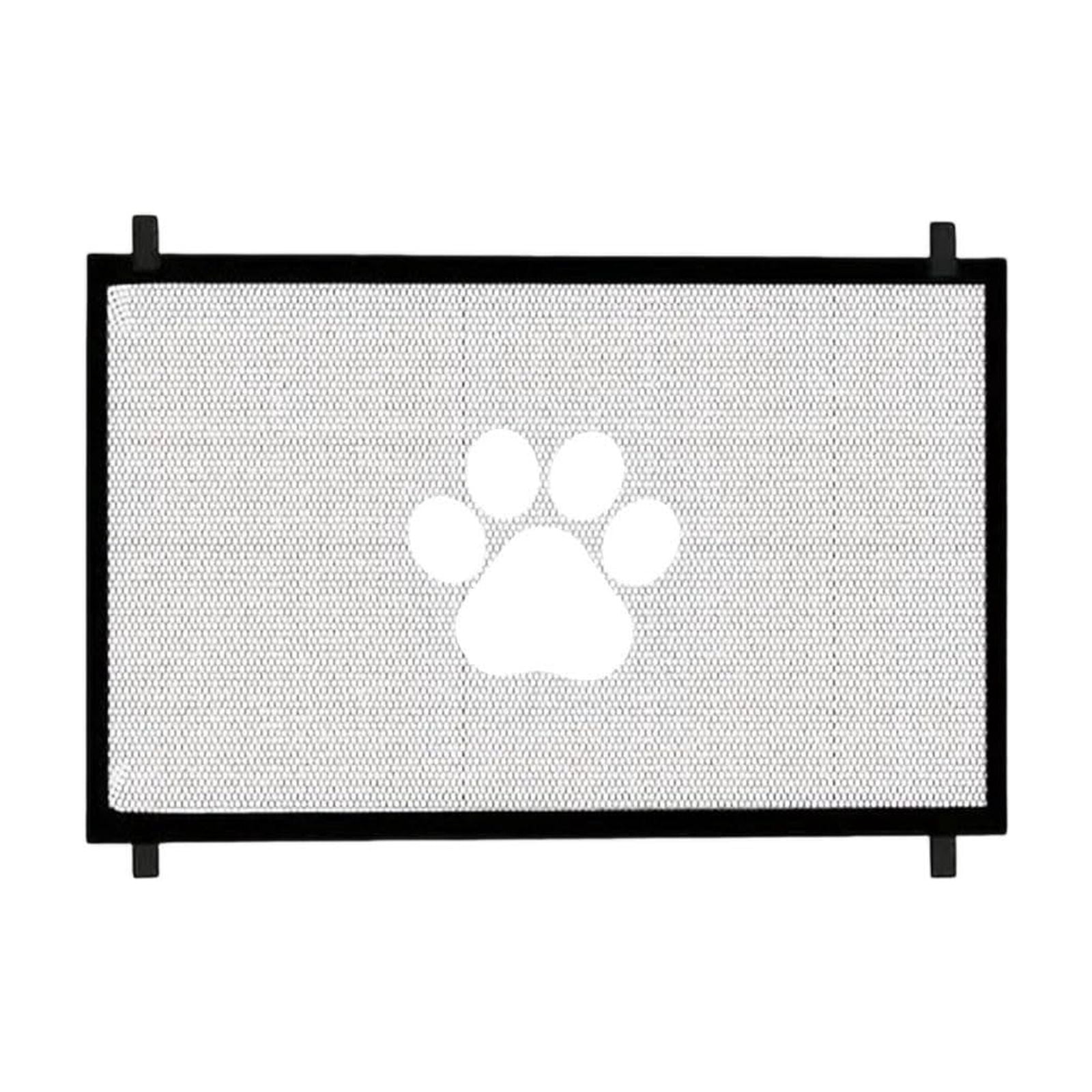 Pet Safety Gate Mesh Screen, Portable Dog Cat Isolation Barrier for Doorways, Stairs and Hallways, Retractable Mesh Gate with Paw Print Design, Easy Install Indoor Pet Fence for Home