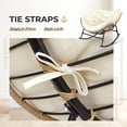 thumbnail image 6 of RADIATA Oversized Outdoor Papasan Rocking Chair, Indoor Outdoor Heavy Duty Wicker Patio Egg Rocking Chair with 5.1 Cushion, 450lbs Capacity, Beige, 6 of 7