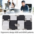 thumbnail image 4 of Anxiety Stress Hand Held Blocks, Sensory Handheld Flip Blocks Portable Alloy  For Adults For OCD Blue Gray,Black Silver, 4 of 8