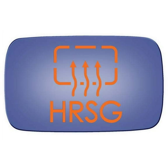 Burco Side View Mirror Replacement Glass with Motor Mount Plate - Blue Glass - 7133HRSG