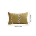 thumbnail image 2 of Floral Embroidered Throw Pillow Cover Modern Minimalist Linen Cotton Blend Green 18x12 Inch Sofa Cushion Cover, 2 of 5