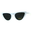 thumbnail image 2 of Womens Cat Eye Keyhole Gothic Plastic Diva Sunglasses White Black, 2 of 4