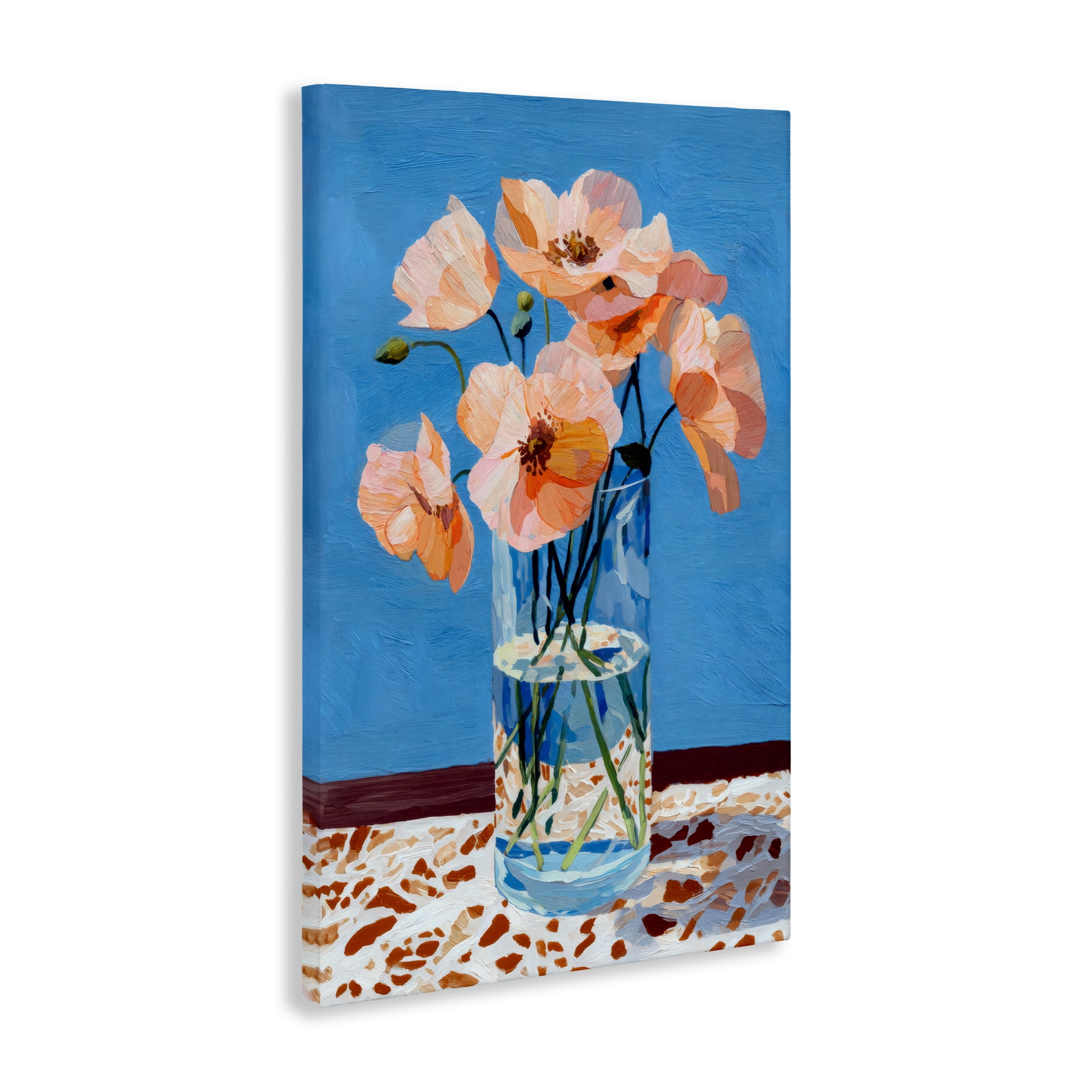 Stupell Industries Bright And Pink Poppies Canvas Wall Art, design by Petal Prints Design