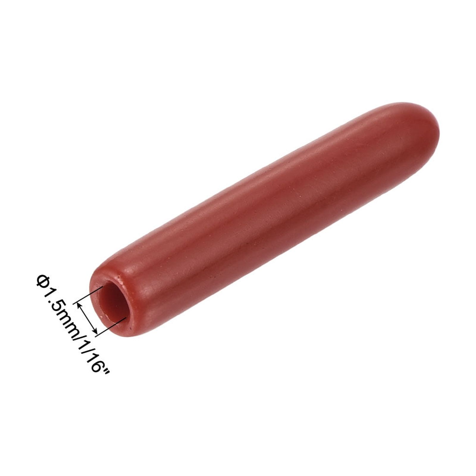 Uxcell 100pcs Round Rubber End Caps 1.5mm Burgundy Red Cover Screw Thread Protectors