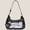 black, variant on Streetwear Style PU Hobo Ita Bag for Women, Heart Decor, Clear Mesh Window, Small Capacity, Adjustable Strap, Shoulder Crossbody Bag for Anime Pin Display Daily Use (10.6"x2.4"x3.1", 0.66lb)