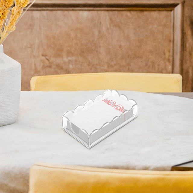 Soporte de toallas de papel de acrílico Soporte de servilletas de baño bandeja decorativa bandeja de tocador acrílico bandeja de toalla de mano para