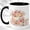 Black, variant on Rose Cake Tea Mug, Pink Floral Dessert Cup, Watercolor Cake and Teacup Art Gift for Her, Romantic Tea Party, Ceramic 11 Oz Mug