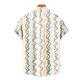 thumbnail image 4 of Camisas De CompresióN Para Hombre Camisas hawaianas informales de verano para hombre, camisas de manga corta con botones estampados para la playa y bolsillo (White, XL), 4 of 5