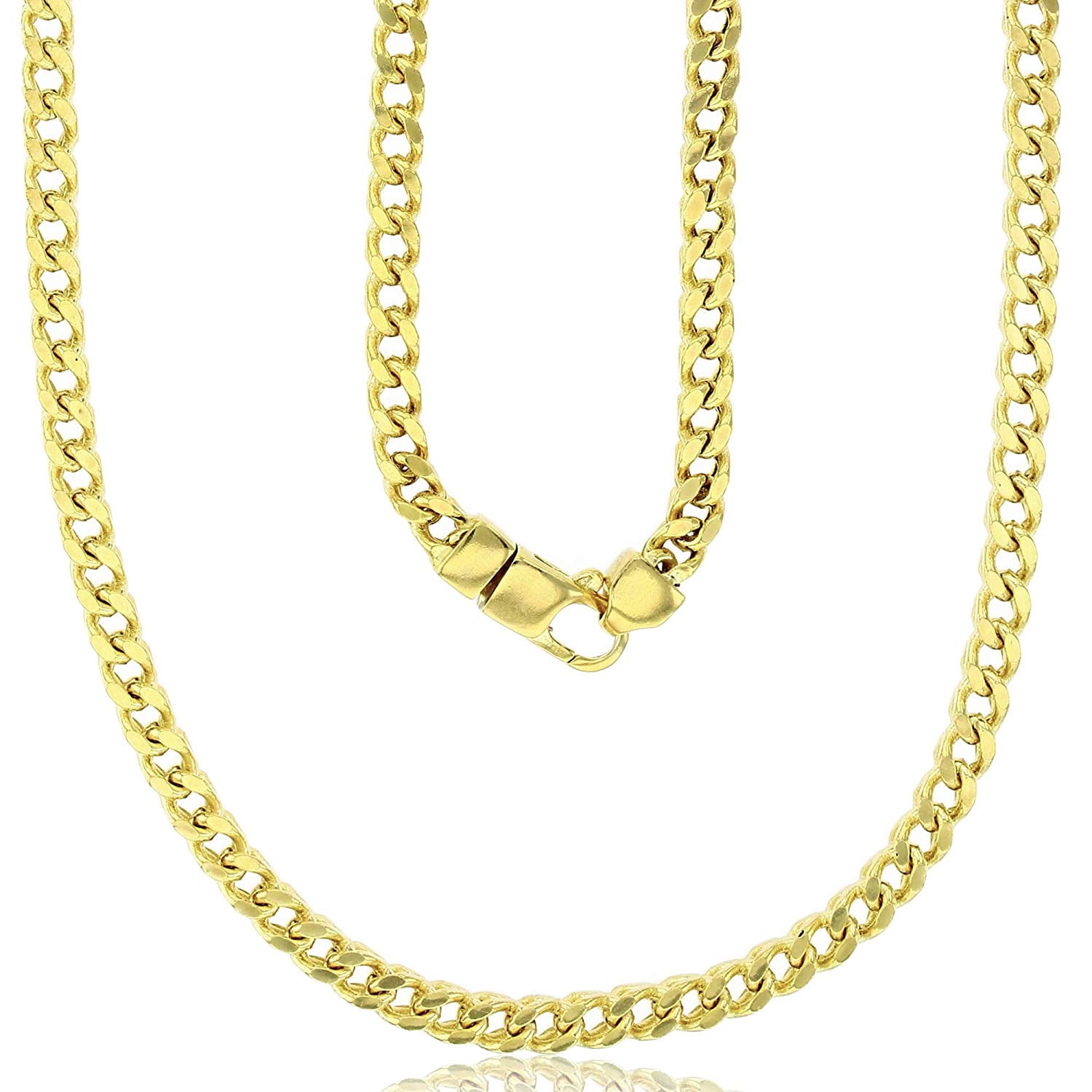 14k Yellow Gold Hollow 4mm Franco Chain 