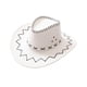 thumbnail image 4 of Sombrero de vaquero de gamuza estilo western cómodo con circunferencia interior de 58 cm de ala ancha para Blanco, 4 of 9