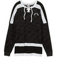 thumbnail image 2 of Victoria's Secret Pink Size XSmall Lace Up Varsity Crew Color Marl Black NWT, 2 of 3