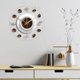 thumbnail image 5 of Reloj de pared con diseño moderno de granos de café, reloj de pared con decoración de cafetería, reloj de pared con taza de café A, 5 of 5