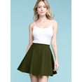 thumbnail image 4 of Made by Johnny Women's Basic Versatile Stretchy Flared Skater Skirt XXL OLIVE, 4 of 6