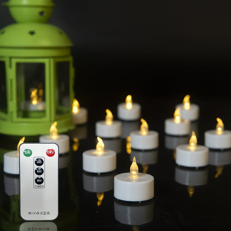 HANZIM LED Tea Light Candles Remote Control 12-Pack photo 5
