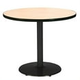 thumbnail image 1 of KFI 36" Piédestal Table Ronde avec Base Noire Ronde Supérieure Naturelle, 1 of 3