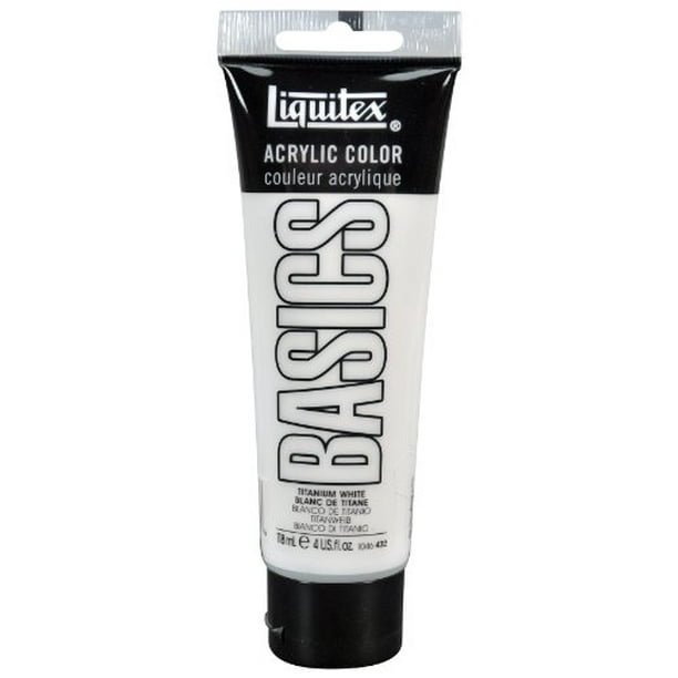 Liquitex BASICS Acrylic Paint 4oz tube, Titanium White