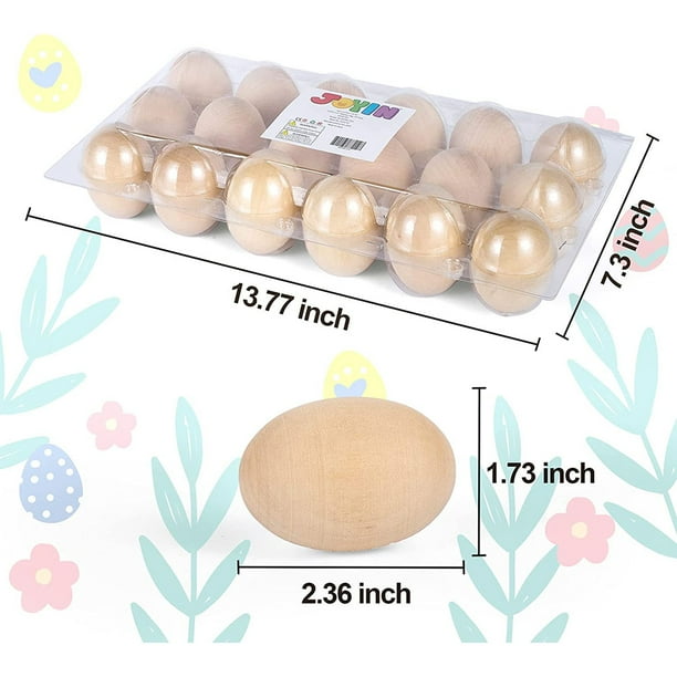 Joyin Wooden Egg 18 Count 2.36x 1.73 In Clear Egg Carton