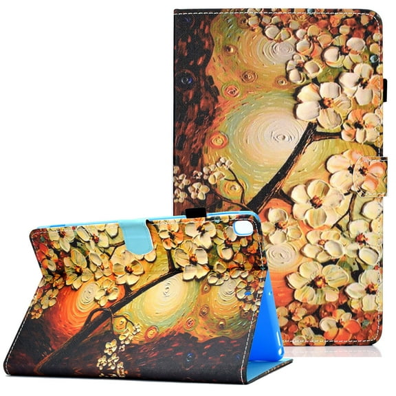 iPad 10.2" Case, iPad 7th Generation Case (A2197 /A2198 /A2200), Allytech Slim Fit PU Leather Kickstand Folio Smart Cover Auto Sleep Wake Shockproof TPU Cover Case for Apple iPad 10.2",Blossom