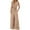 Khaki, variant on Women 2 Piece Outfits V Neck Sleeveless Tank Crop Top and High Waist Trousers Going Out Summer Loose Wide Leg Pants Casual Elegant Party Costumes Lounge Sets