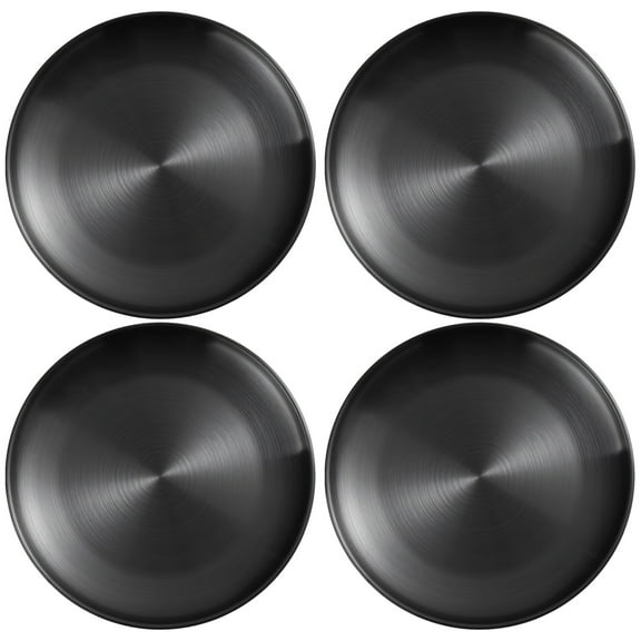 4 Pcs Stainless Steel Plates for Little Ones, 8.1 in Outdoor Dinnerware for Camping, Picnic, BBQ