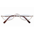thumbnail image 1 of Agstum Half Moon Readers Spring Hinge Reading Glasses Single Vision (+1.25, Gold), 1 of 4
