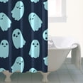 thumbnail image 4 of Halloween Ghost Pattern Shower Curtain 36"x72" ,Bathroom Decorative Shower Curtains Set with 12 Hooks,Modern Waterproof Washable Shower Curtain, 4 of 6