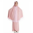 thumbnail image 6 of Otqutp Muslim Prayer Hijab Dress for Girls Hooded Abaya Full Cover Islam 𝗗ubai Modest Robe 𝗜slamic Ramadan Prayer Clothes, 6 of 9