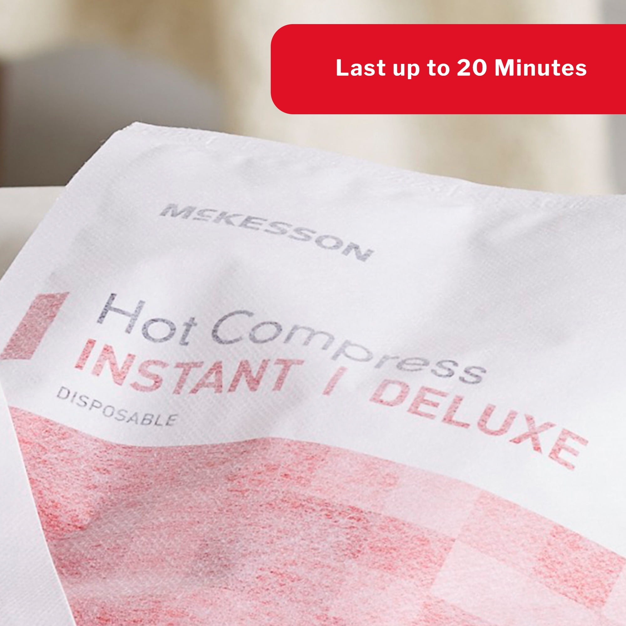 McKesson Hot Compress for Pain and Swelling, Instant Hot Pack, 6.8 in x 9 in, 1 Count, 24 Packs, 24 Total