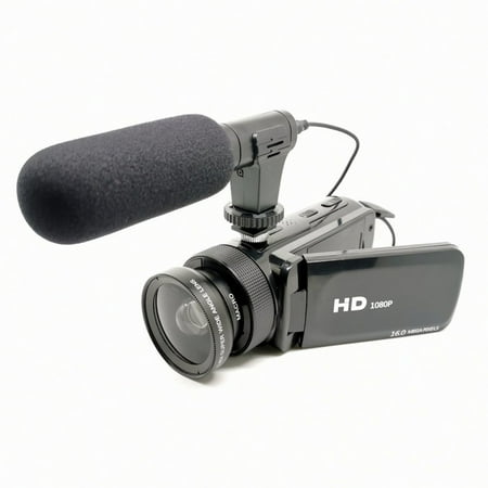 Image of D100 HD 1080P Video Camera with Microphone Camcorder Video Recorder 16 Million Home Camcorder Video Recorder