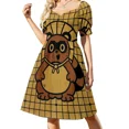 thumbnail image 1 of El vestido de manga corta Tenuki Tanuki vestidos con mangas largas conjuntos de verano para mujeres vestidos casuales, 1 of 7