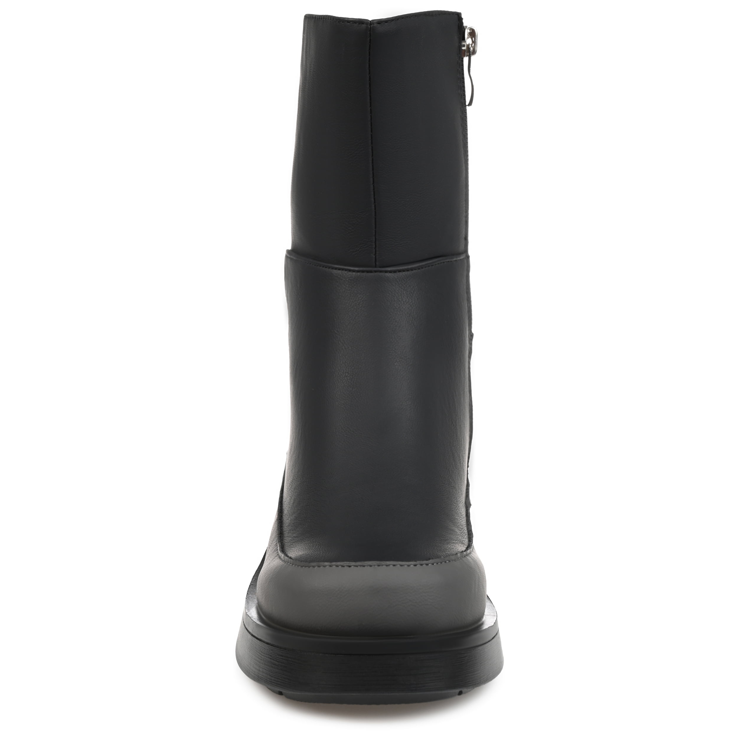 Journee Womens Cristen Inside Zip Platform Booties