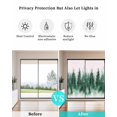 thumbnail image 4 of Window Privacy Film Ink Green Ombre Forest Stained Glass Window Film Decorative Sun Block Window Cover Abstract Art Watercolor Window Clings Static Adhesive Sticker for Bathroom 23.6"x59", 4 of 7