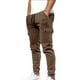 thumbnail image 2 of Pantalones largos de moda para hombre, casuales, de color sólido, con bolsillos y cremallera, cintura elástica, de poliéster., 2 of 4