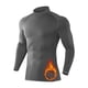 thumbnail image 1 of pstuiky camisas de manga larga para hombre, Camiseta deportiva de manga larga con cuello alto, color liso, forro polar, cálida y elástica para hombre camisetas de hombre xxl, 1 of 5