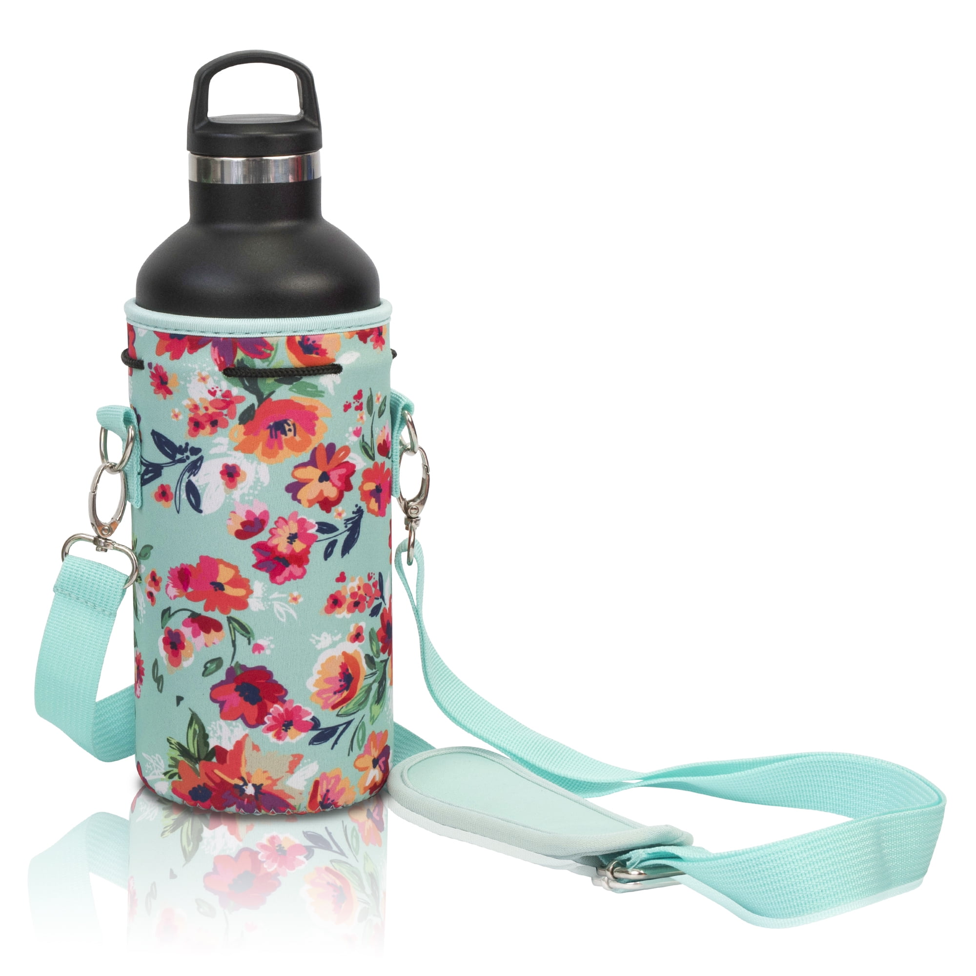 Made Easy Kit Neoprene Water Bottle Carrier Holder with Adjustable Shoulder Strap for Insulating and Carrying Water Container Cantene Flask Available in 5 Sizes 