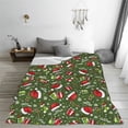 thumbnail image 5 of Pofeuu Christmas Hat sock Print Ultra-Soft Micro Fleece Blanket,for Bed Or Sofa,All Season Throw Blankets Flannel Blanket-60"x50", 5 of 7