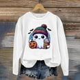thumbnail image 4 of yueewhu Women's Halloween Sweatshirt Cute Ghost Graphic Pullover Tops Funny Novelty Pumpkin Print Crewneck Sweatshirts (Z01-White, XL), 4 of 4