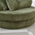 thumbnail image 6 of NkurdSu 61" Oversized Boneless Round Chair, Indoor Deep Seat Cloud Chaise Lounge with 5 Pillows, No Assembly Accent Barrel Chair for Living Room, Bedroom, Green Corduroy, 6 of 6