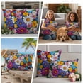 thumbnail image 5 of Colorful Spring Floral Outdoor Waterproof Pillow Covers, Modern Oil Painting Flowers Decorative Square Throw Pillowcase Sofa Cushion Sham for Patio/Couch/Chair, 26"x26" 2 Pack, 5 of 8