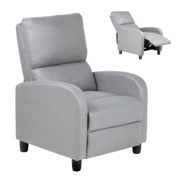 Sillón reclinable KingsHouse Sofa Individual Tela Moderno Sala gris