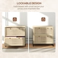 thumbnail image 6 of Vinsetto 2 Drawer File Cabinet with Lock, Vertical Filing Cabinet with Keys, Rattan Drawers and Adjustable Hanging Bar for Letter, A4 and Legal Size Paper, Natural, 6 of 9
