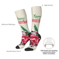 thumbnail image 4 of Rateoe Merry Christmas 1 Pattern Women’s Knee High Crew Socks,Trouser Socks Comfortable, Breathable, Moisture-Wicking and Soft, 4 of 6