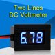 thumbnail image 3 of DC 45-30V LED Mini voltímetro Digital azul/rojo/verde pantalla LED voltímetro medidor de voltaje Panel medidor 2 cables, 3 of 6