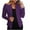 Purple, variant on Dreluolixuan Womens Casual Blazer Cardigan Long Sleeve Cardigan Casual Business Slim Fitted Kimono Open Front Cover Ups Solid Color Collarless Outerwear Work Jacket Tops Brown 4XL