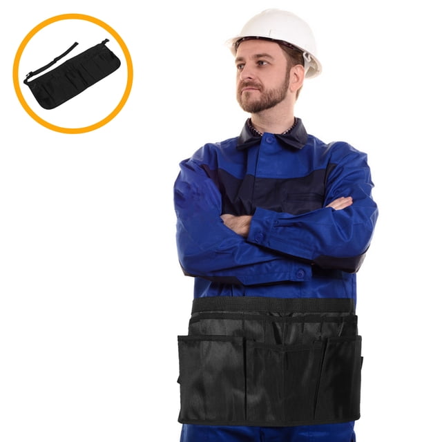 WHAMVOX Cinturón Negro Con Bolsillos Para Herramientas De Envoltura Y Filmación De Automóviles