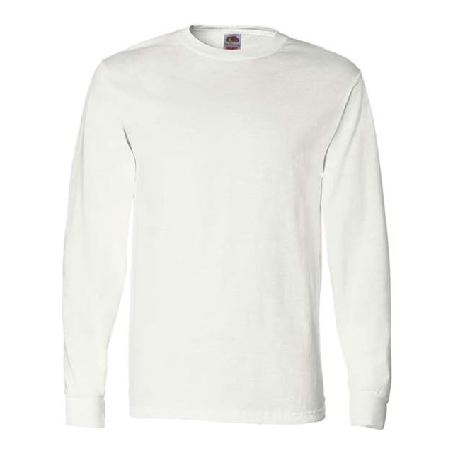 Fruit of the Loom Adulto 5 oz. Camiseta de manga larga, blanca, 2X Fruit of the Loom 4930R