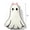 B, variant on Virelaxpo Ghost Shape Throw Pillow Decorative Cushion for Sofa Bedroom Halloween Party Theme Decor