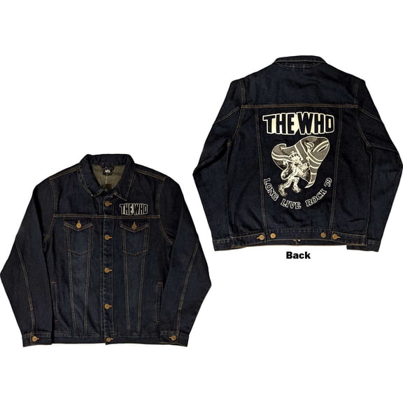 The Who Unisex Denim Jacket Long Live Rock (Back Print) (Small)