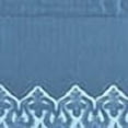 thumbnail image 4 of Collections Etc Elegant Lace Border Trim & Solid-Color Window Curtain Blue Valance, 4 of 5