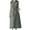 Grey, variant on Womens Cotton Linen Tank Sundress Tunic Solid Color Sleeveless Maxi Dress Crewneck Bow Tie Front Keyhole Back Dresses